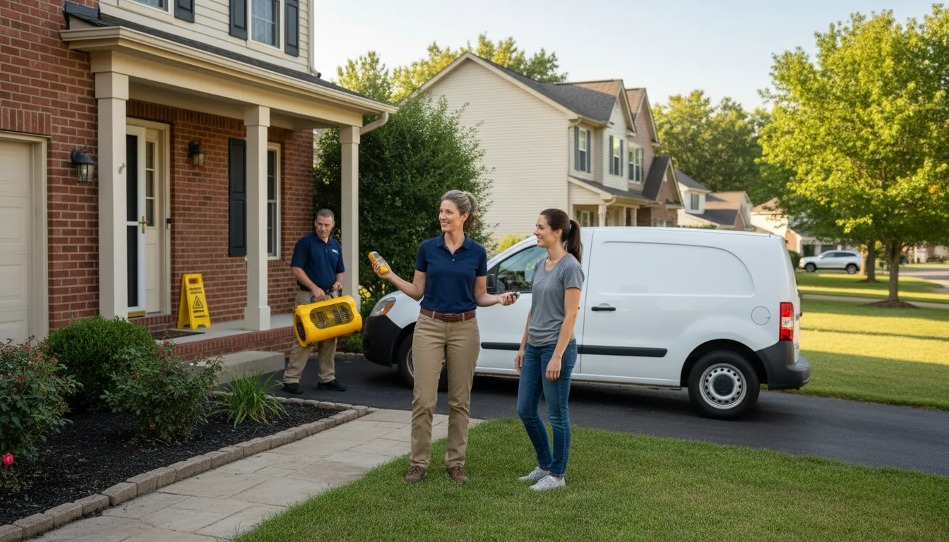 Residential water damage restoration in Tougaloo, MS